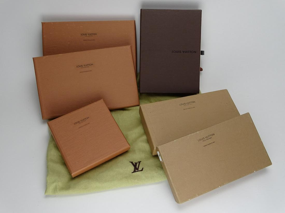 LOUIS VUITTON RETAIL BOXES AND DUST BAG: SEE TITLE