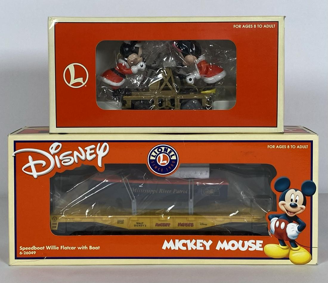 LIONEL TRAIN MICKEY MOUSE PAIR: #6-26049, 6-18433. LIKE NEW IN BOX.