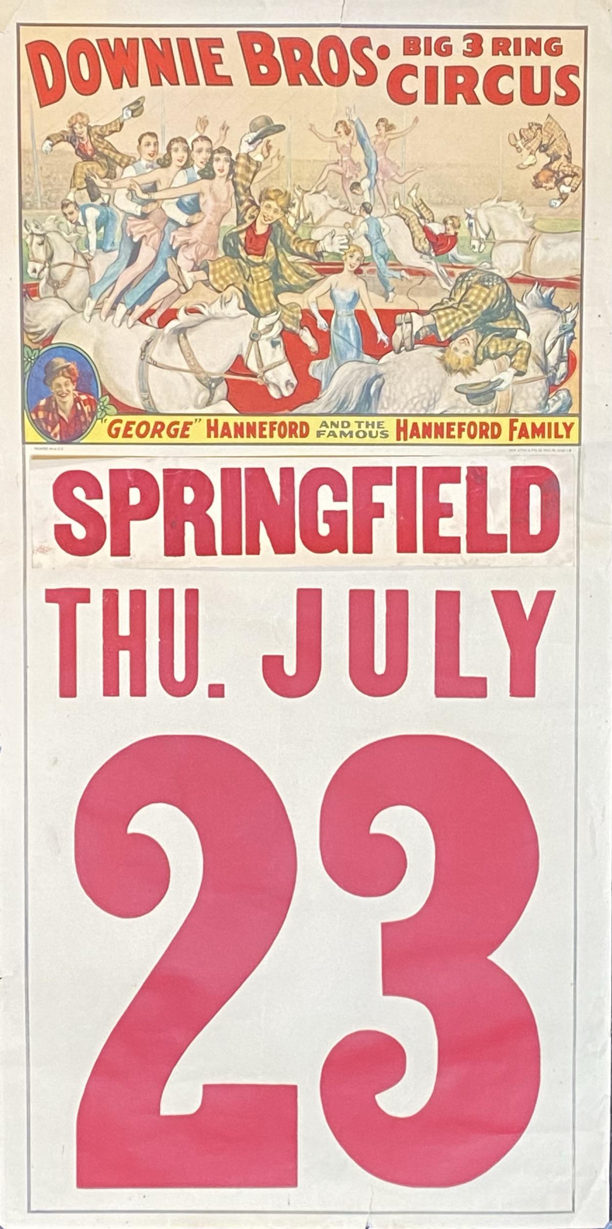 DOWNIE BROS. BIG 3-RING CIRCUS PANEL POSTER (1 of 1)