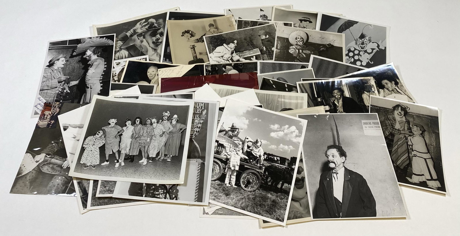 COLLECTION OF CIRCUS PHOTOGRAPHS: CLOWNS