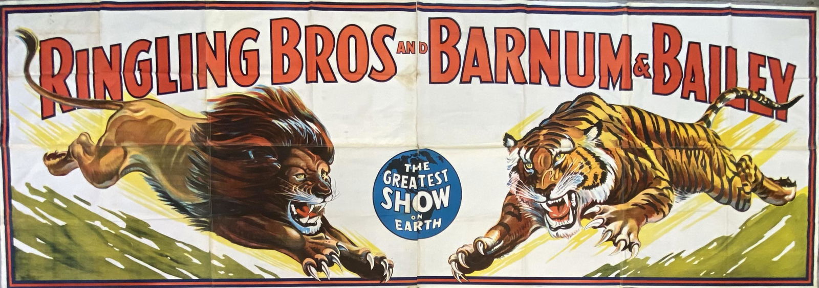 1943 RINGLING BROS. & BARNUM & BAILEY BANNER (1 of 3)