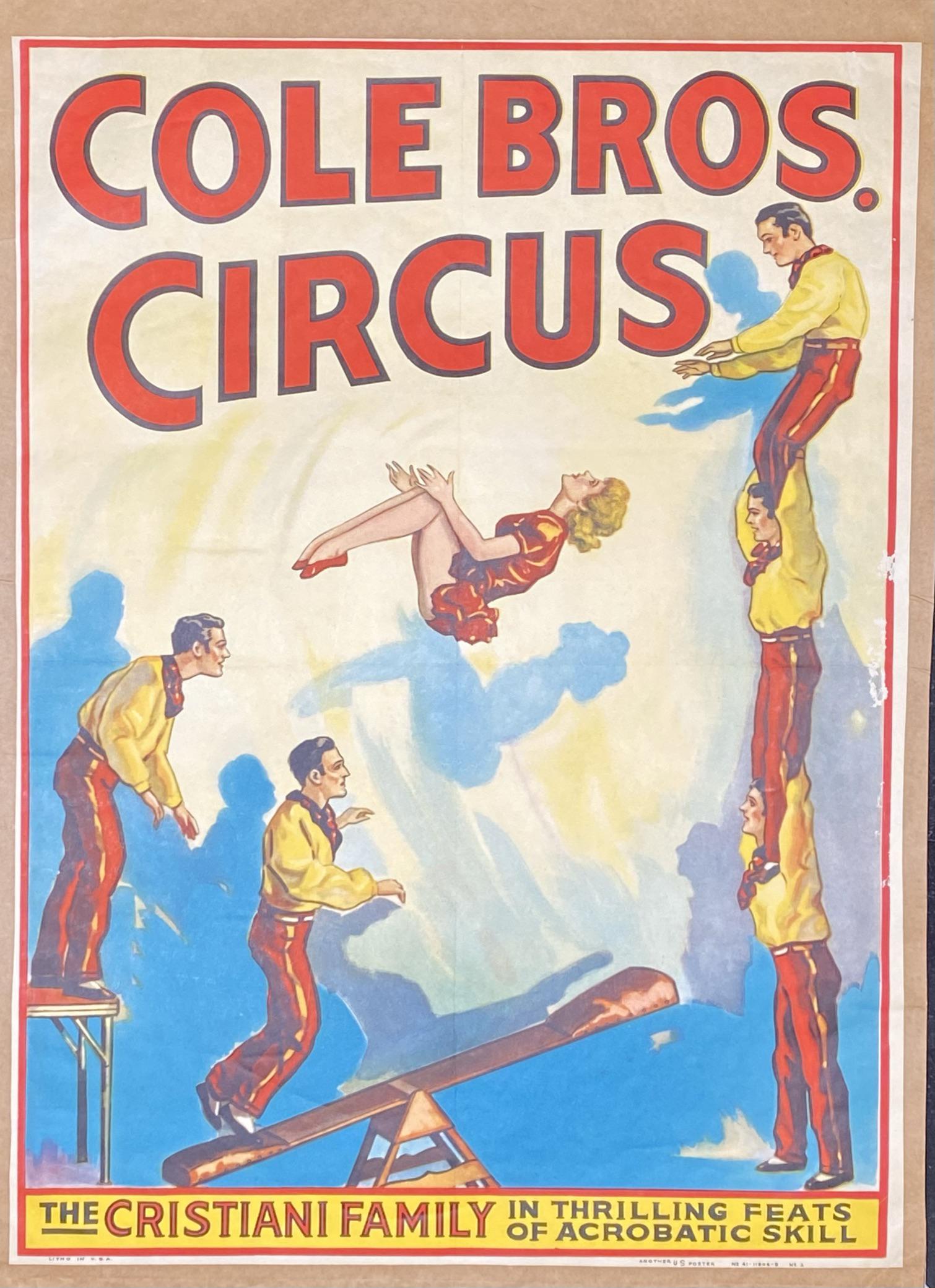 COLE BROS. CIRCUS POSTER (1 of 1)