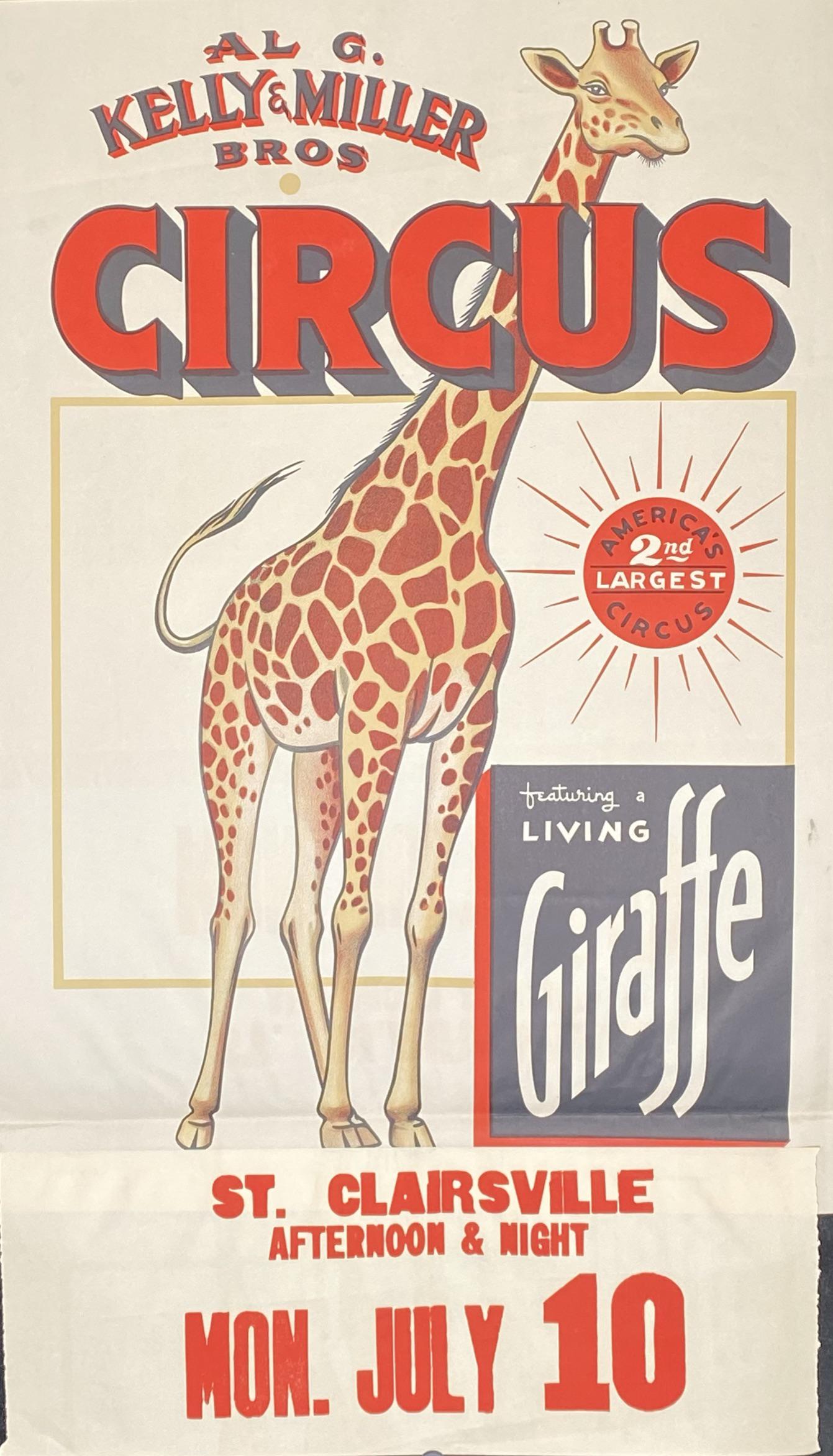 AL G. KELLY & MILLER BROS. CIRCUS POSTER (1 of 1)