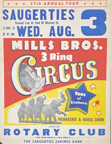 MILLS BROS. CIRCUS WINDOW POSTER (1 of 1)