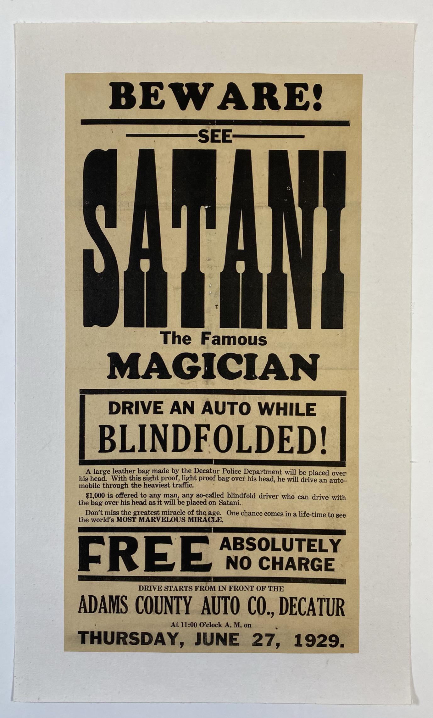 SATANI - THE FAMOUS MAGICIAN HERALD (1 of 1)