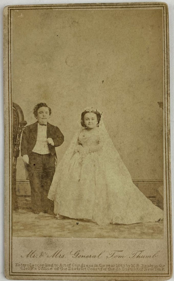 GENERAL TOM THUMB & WIFE CABINET CARD (1 of 2)