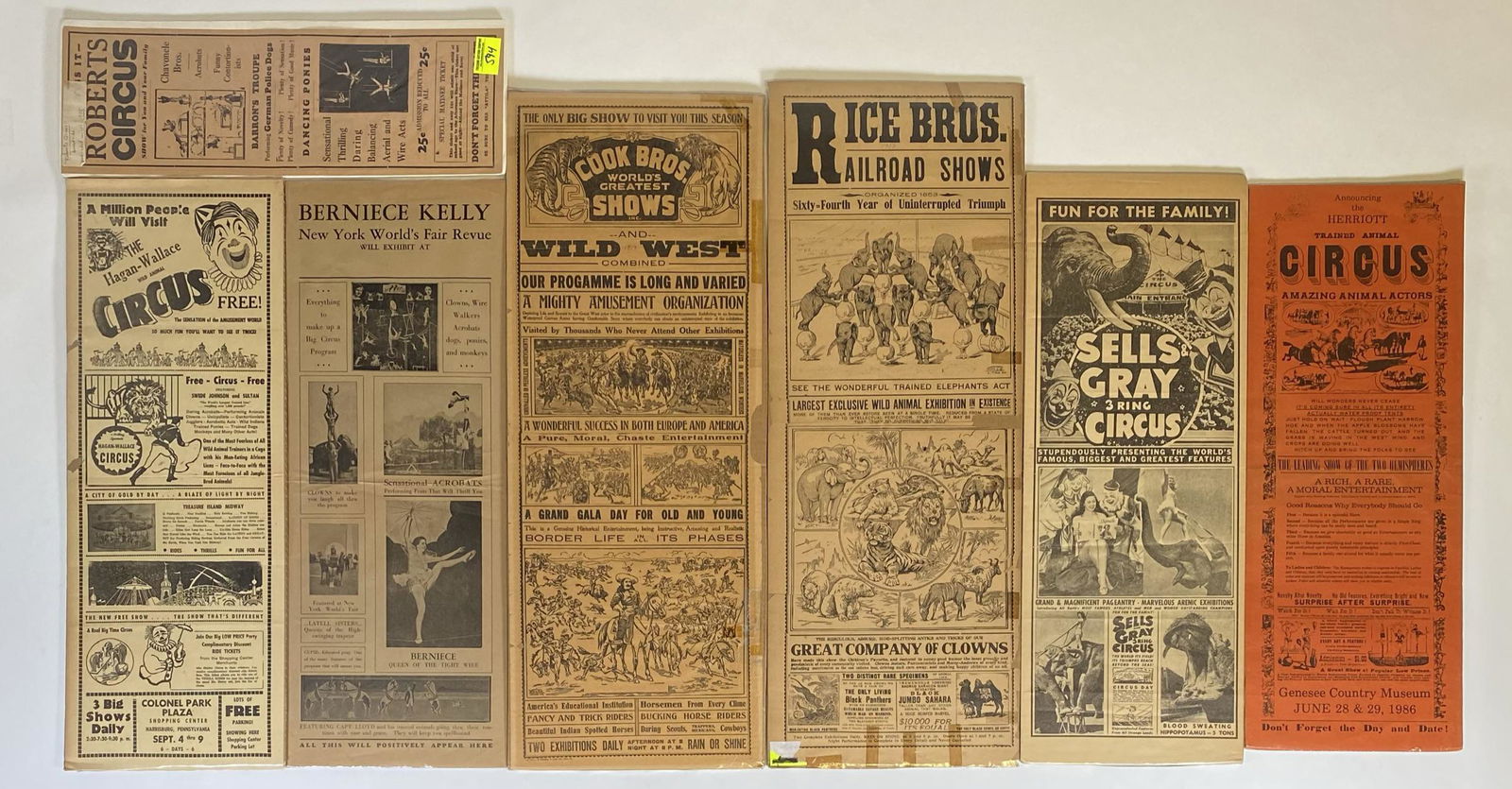 COLLECTION OF CIRCUS ADVERTISEMENTS (1 of 1)