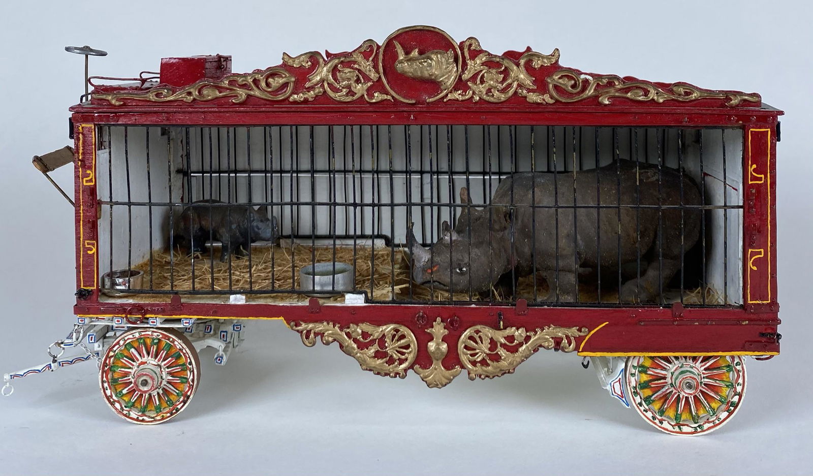 CIRCUS RHINO CAGE MODEL WAGON (1 of 4)