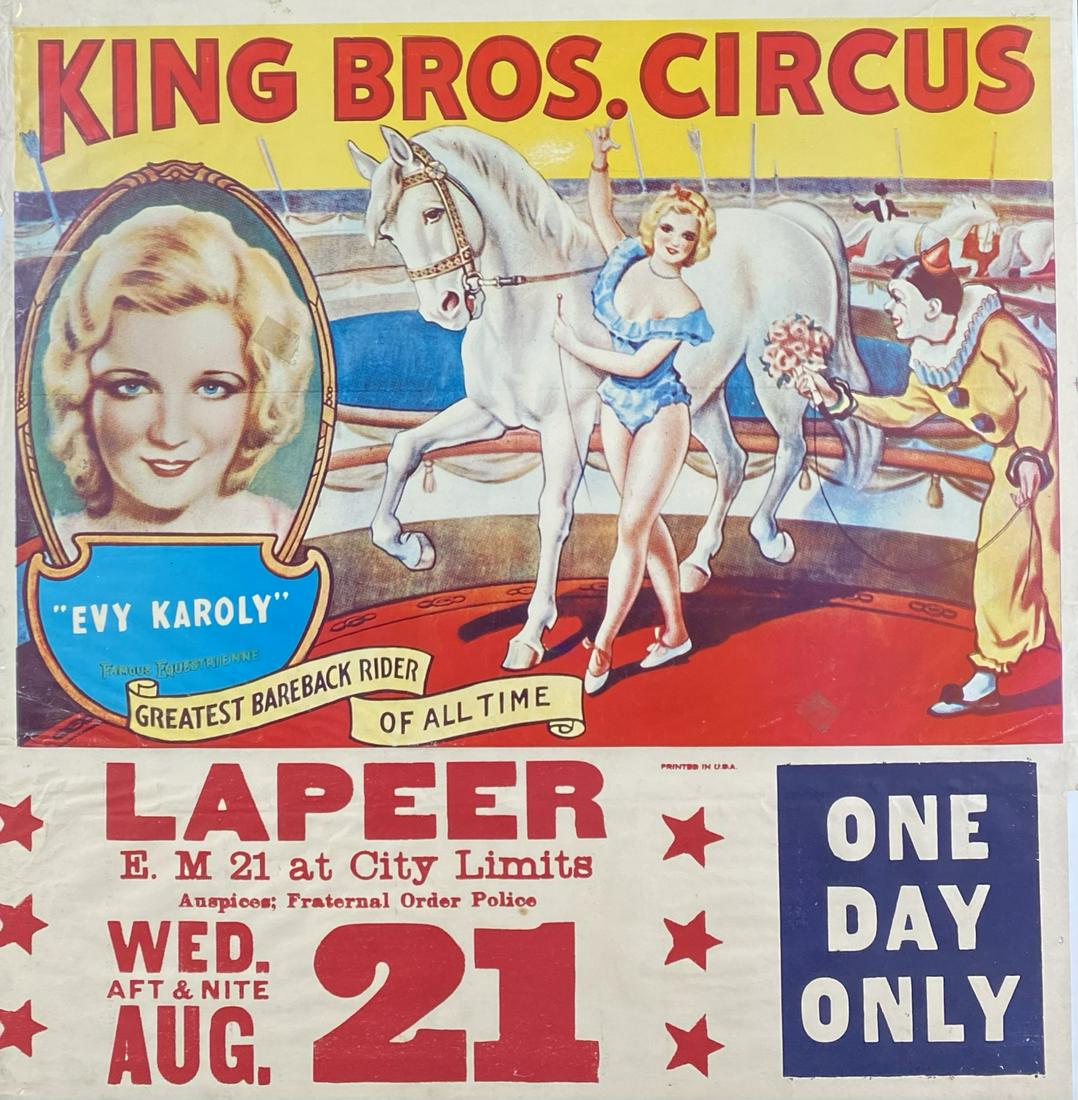 KING BROS. CIRCUS POSTER (1 of 1)