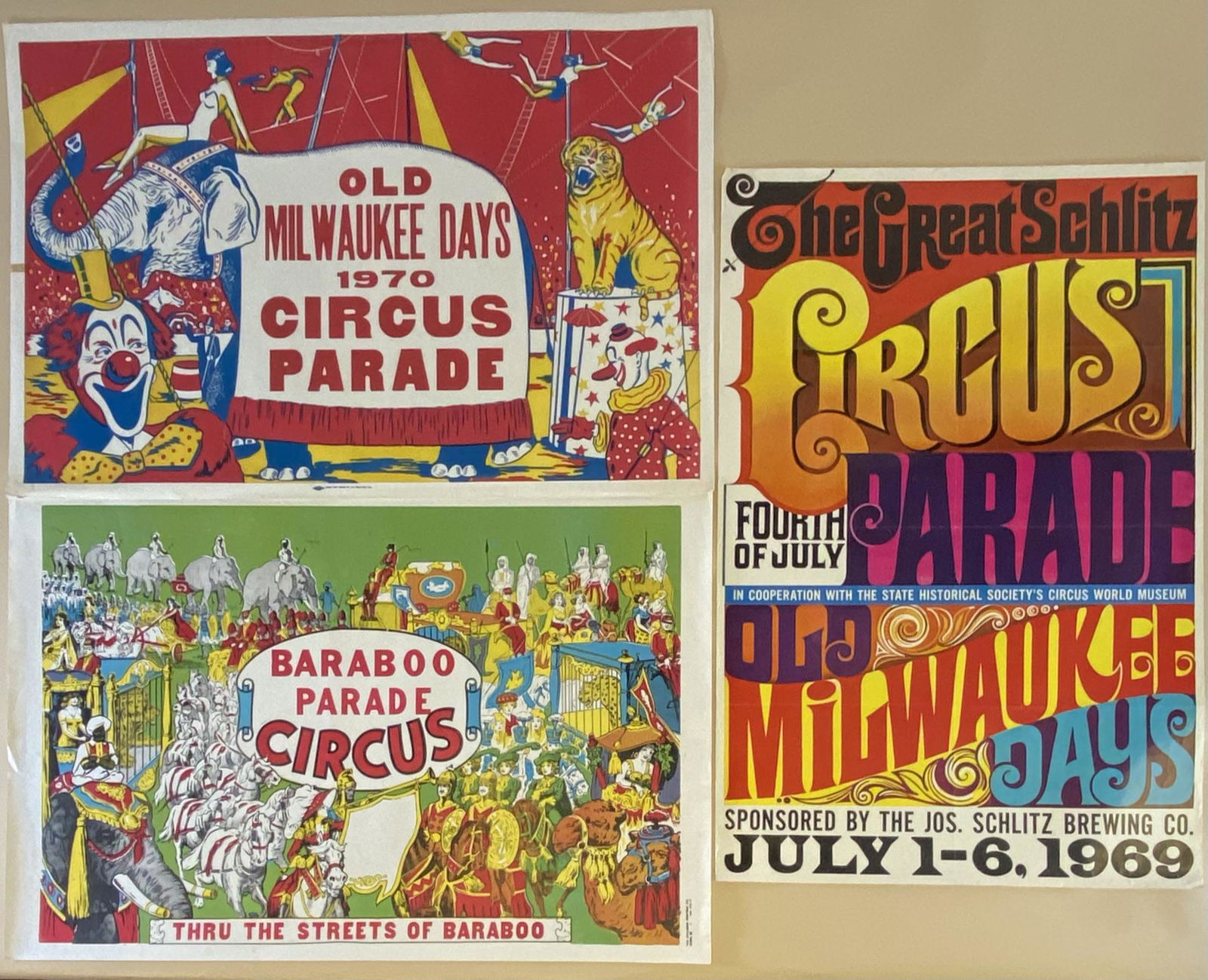 TRIO OF CIRCUS PARADE POSTERS (1 of 1)