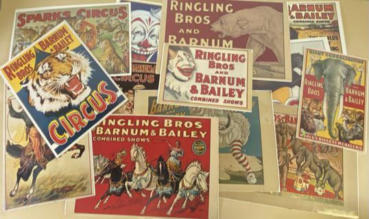 LOT OF REPRODUCTION CIRCUS POSTERS (1 of 1)