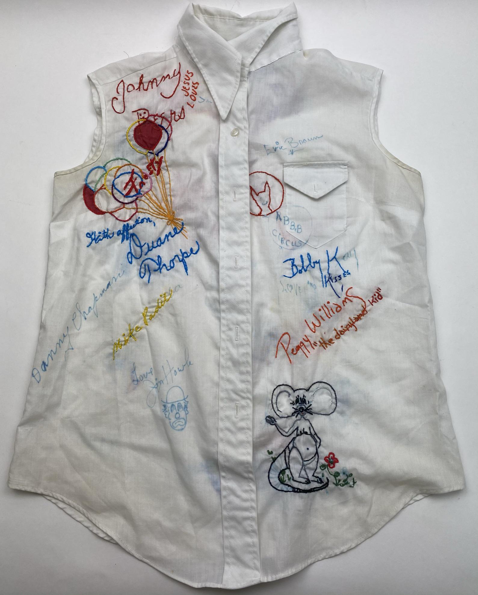 EMBROIDERED AUTOGRAPHED BLOUSE (1 of 2)