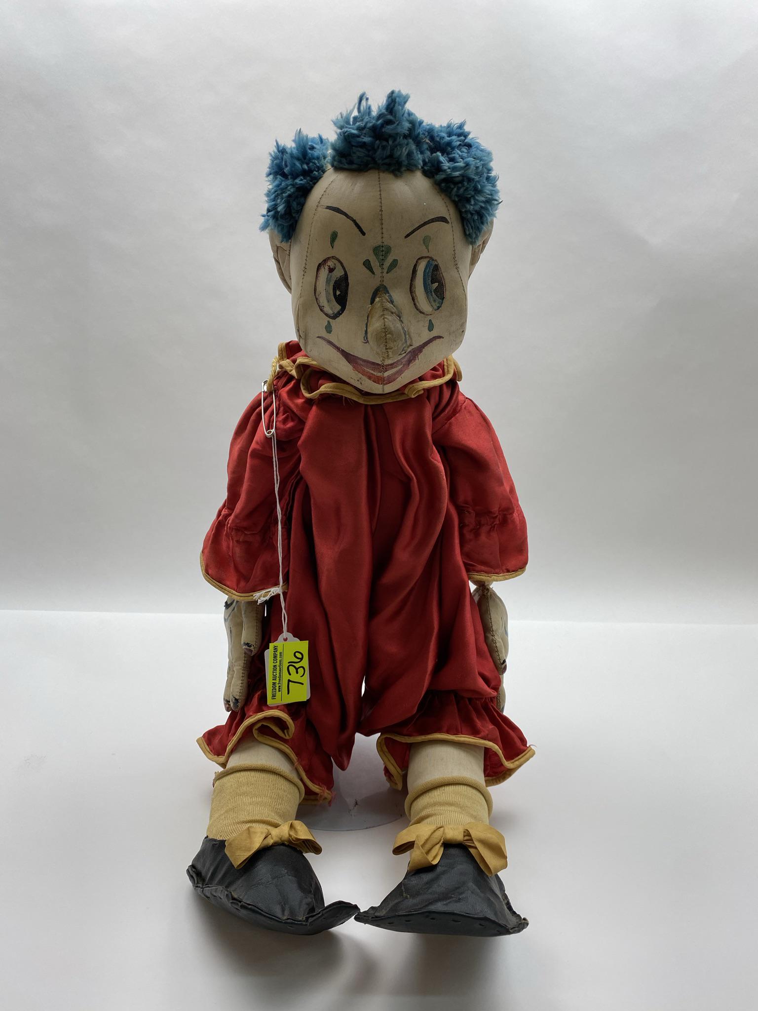 EUROPEAN CLOWN HAND PUPPET: CHUCK SIDLOW COLLECTION