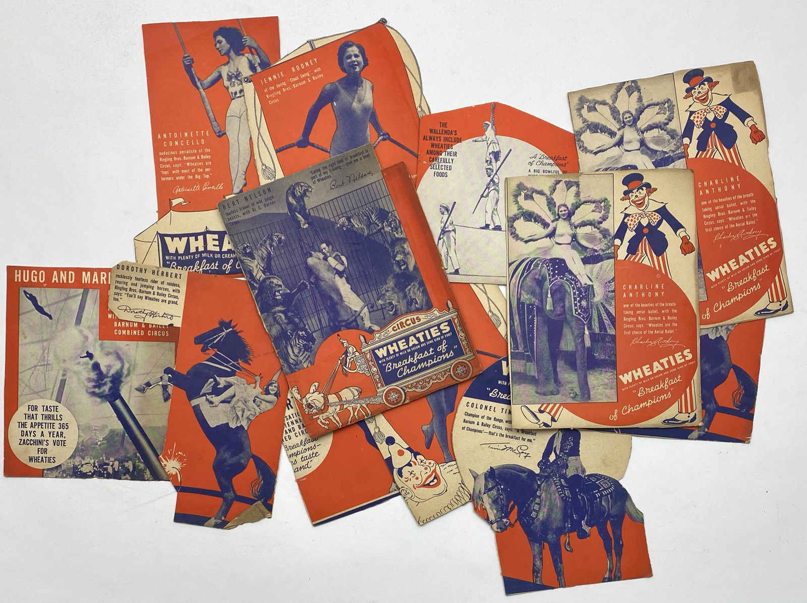 WHEATIES CERIAL CIRCUS CELEBRITY CUT-OUTS (1 of 1)