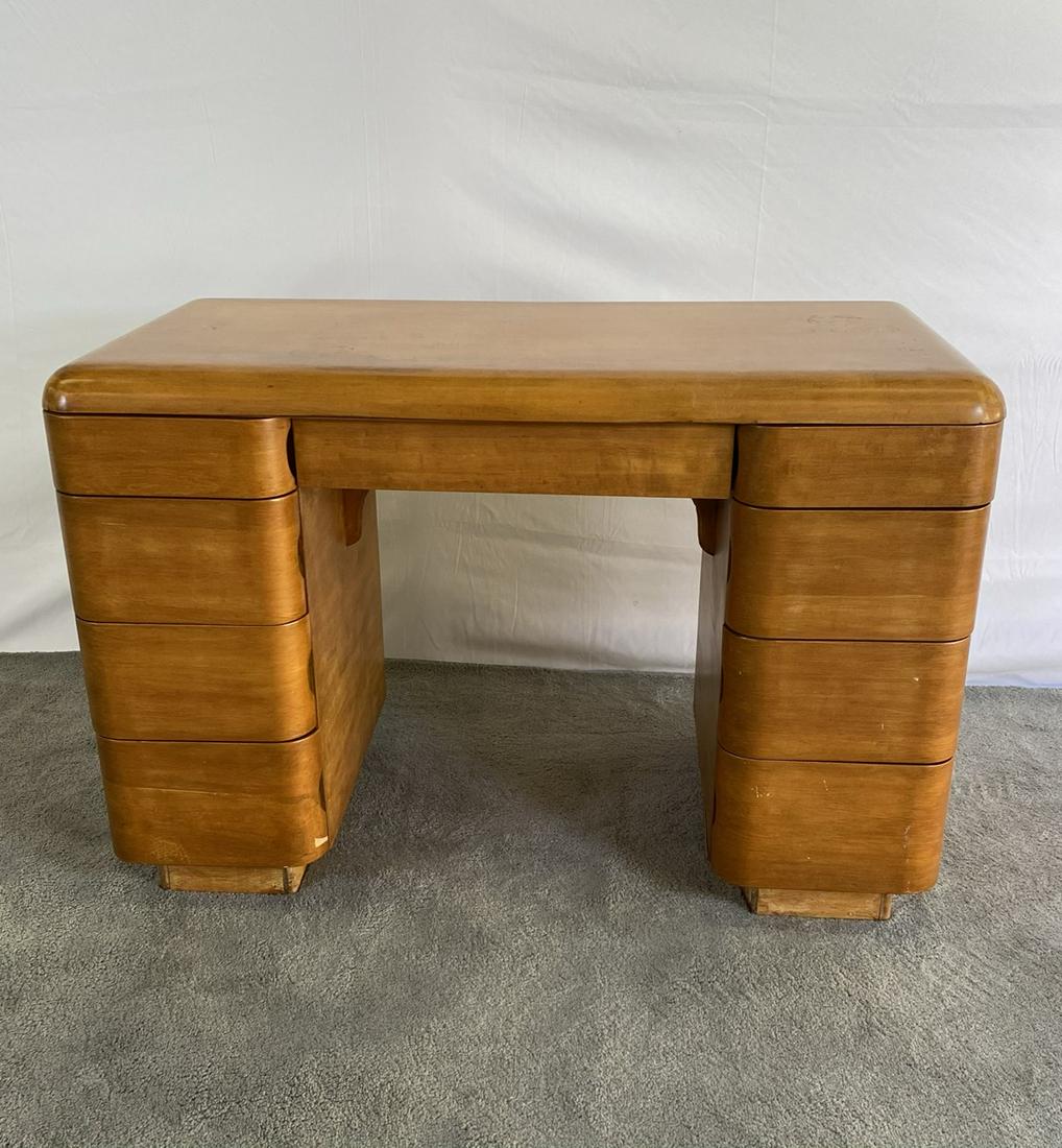 DREXEL DECLARATION STUDENT DESK: LIGHT WEAR, RINGS AT TOP. 1959. GOOD COND. 45"X22"X30"