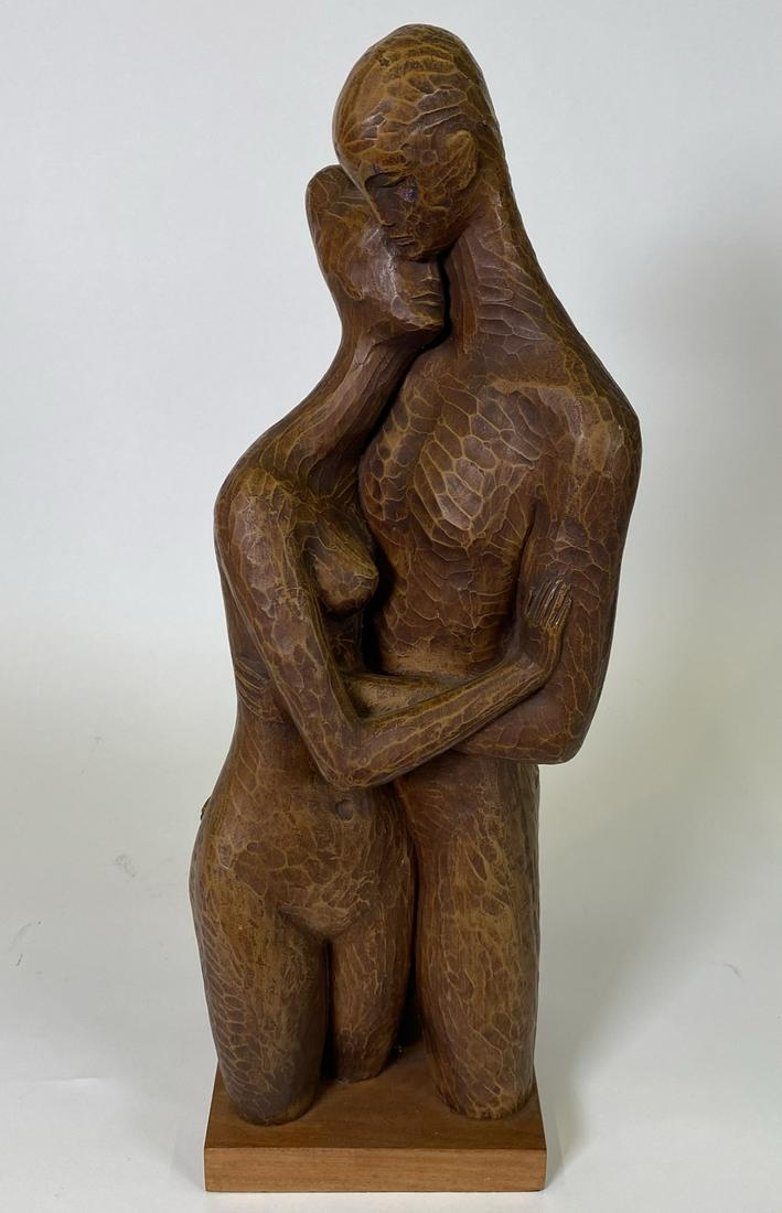 LARGE AUSTIN SCULPTURE OF LOVERS: 23"