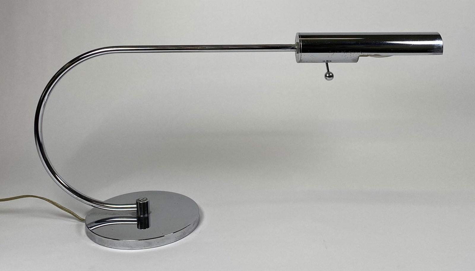 RAYMOR CHROME DESK ARC LAMP: 12"H