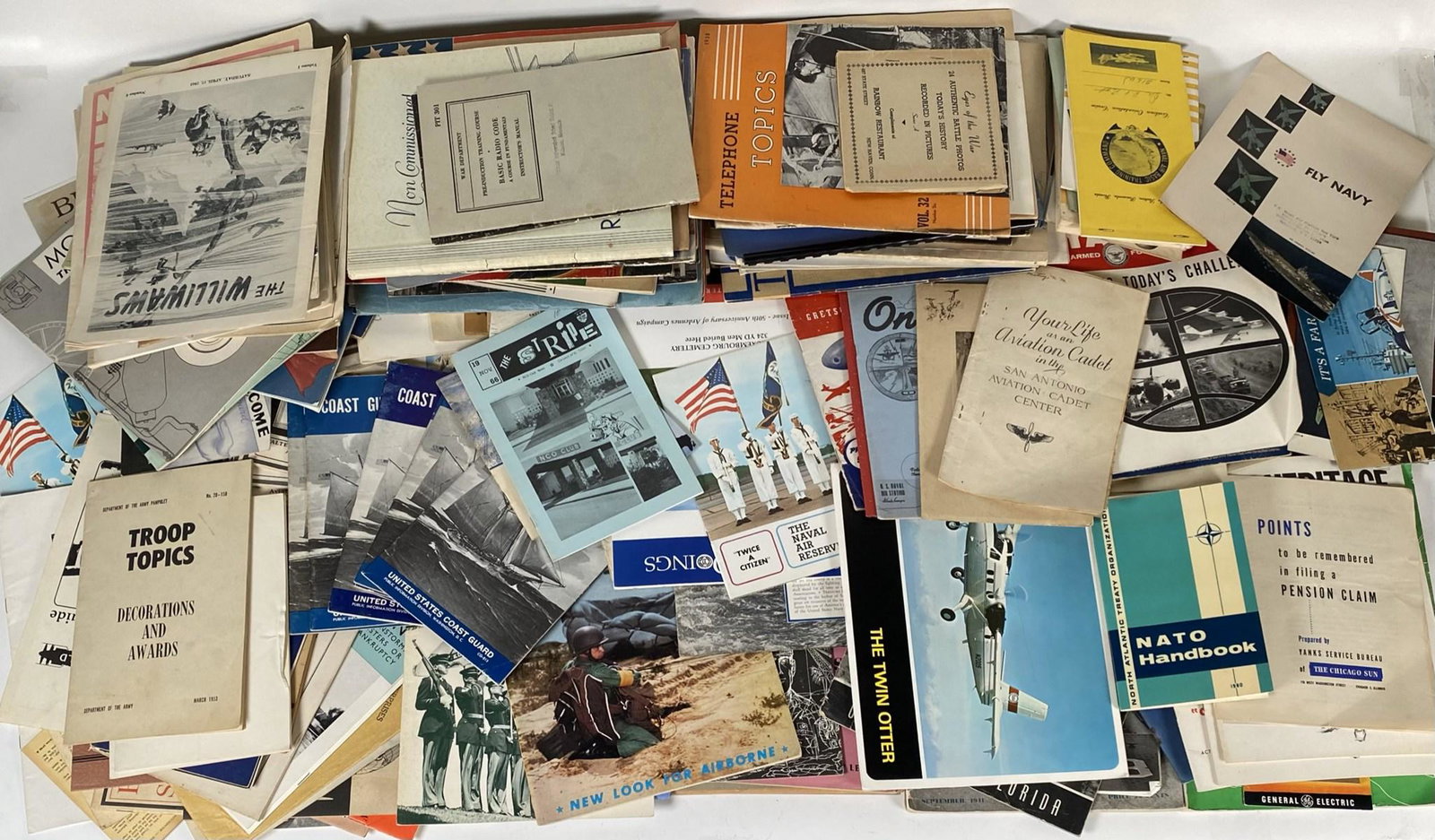 ARMY RELATED BOOKS AND EPHEMERA: APPROX. 50 POUNDS