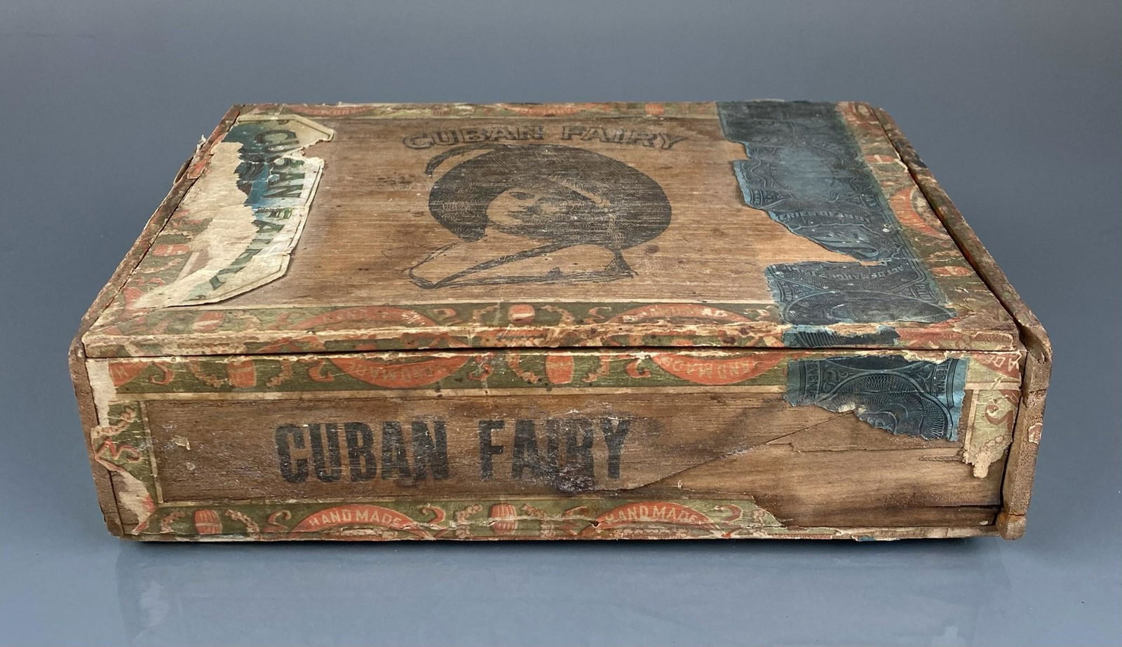Cuban Fairy cigar box 1901 stamp