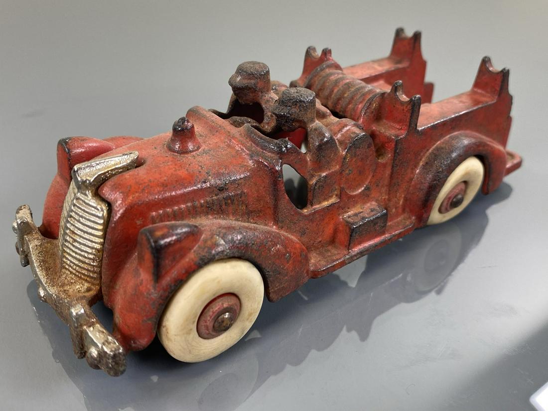 ARCADE FIRE TRUCK: CAST IRON. ORIGINAL PAINT.