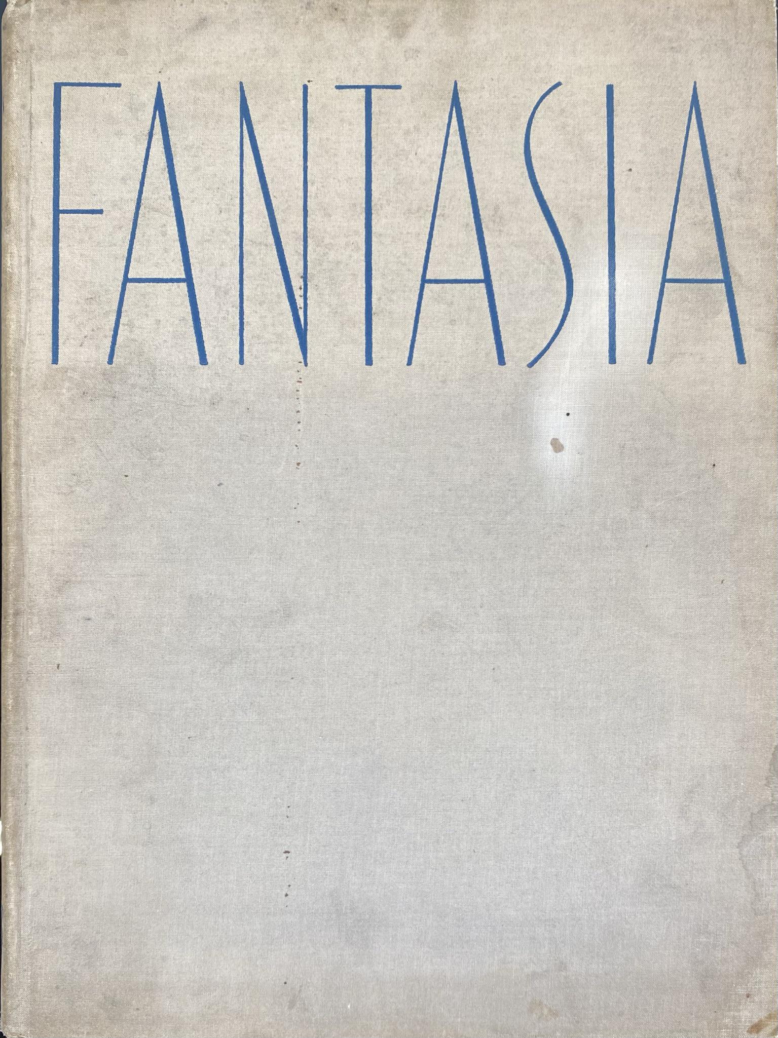 WALT DISNEY FANTASIA, FIRST EDITION BOOK, 1940.: DEEMS TAYLOR WITH CARTOON BY LEOPOLD STOLOWOSKI. WEAR TO COVER. OVERALL GOOD.