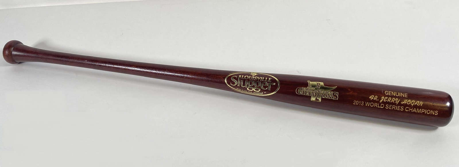 FATHER JERRY HOGAN - BOSTON RED SOX BASEBALL BAT: FATHER JERRY HOGAN COLLECTION. 2013 BOSTON RED SOX WORLD SERIES CHAMPIONS GIFT TO FATHER JERRY HOGAN.