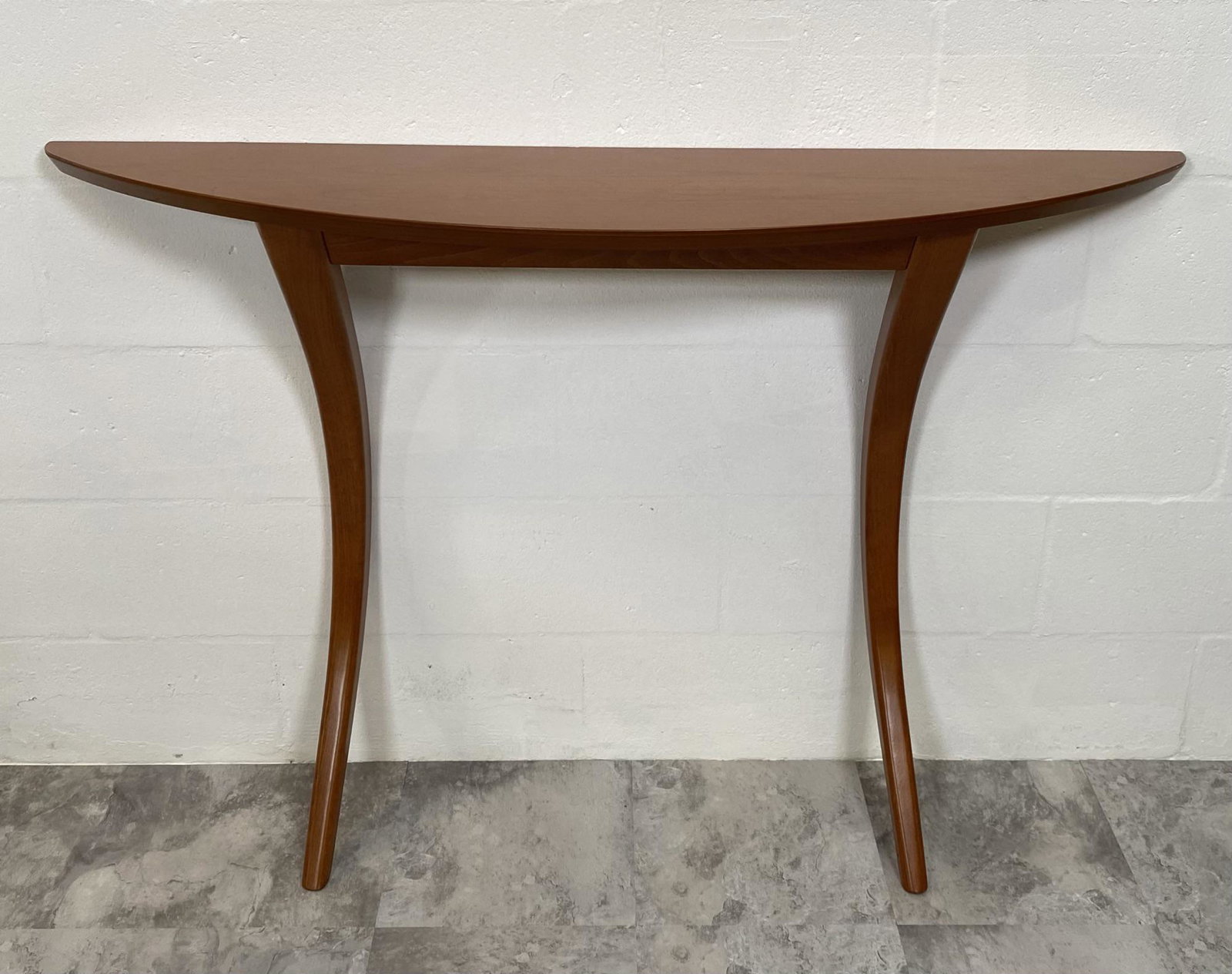 CALLIGARIS FLOATING CONSOLE: WALL FASTENINING CONSOLE TABLE, SIGNED. 49X13X33.5