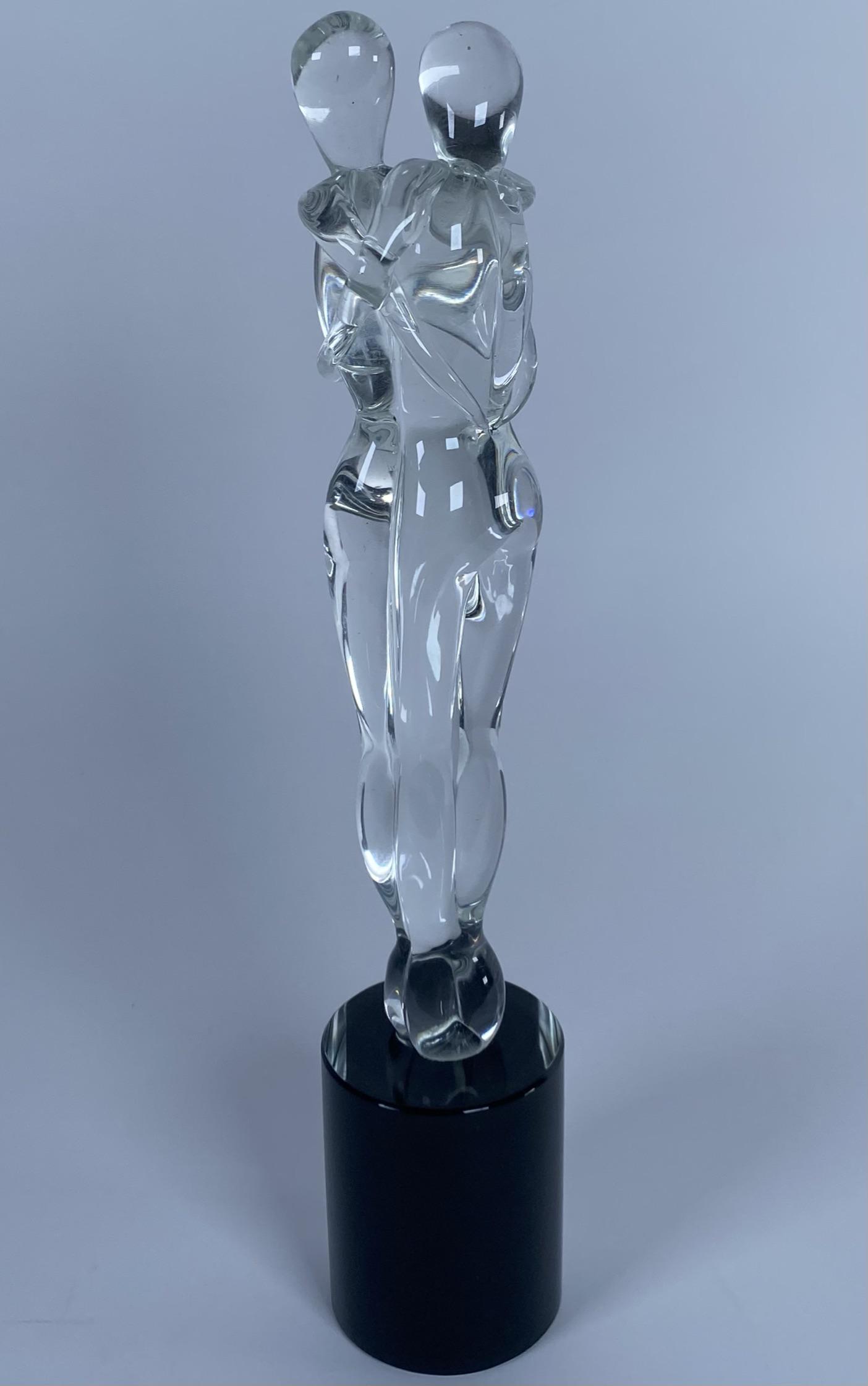 OGGETTI MURANO ART GLASS SCULPTURE: SIGNED, 14.75"