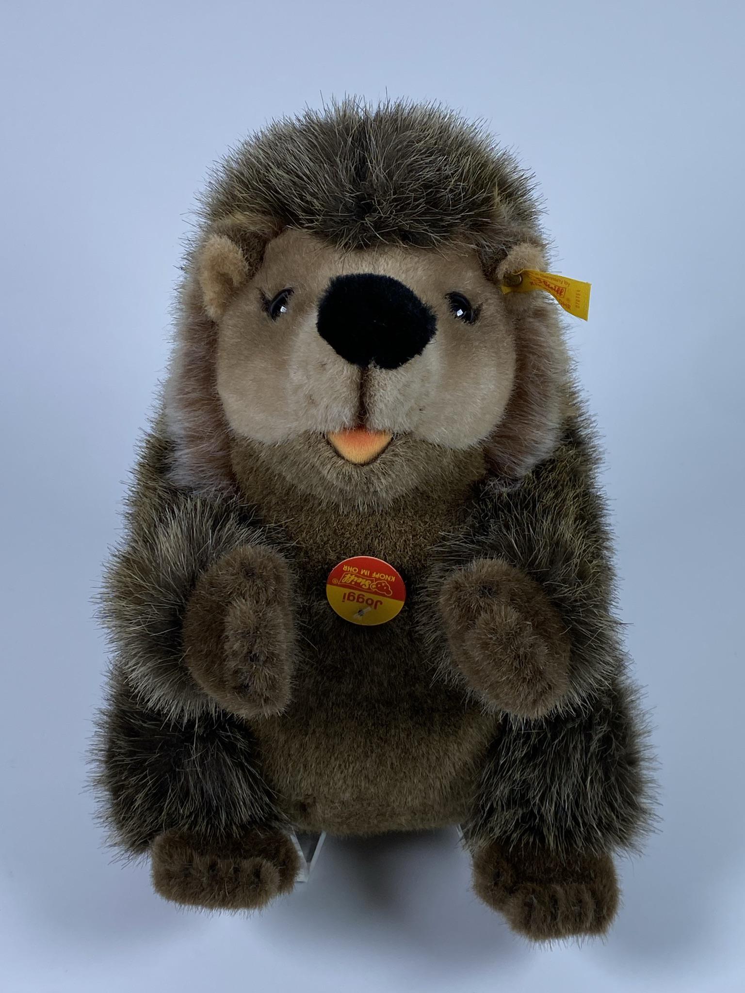 STEIFF PLUSH HEDGEHOG: WITH TAG. 11"H