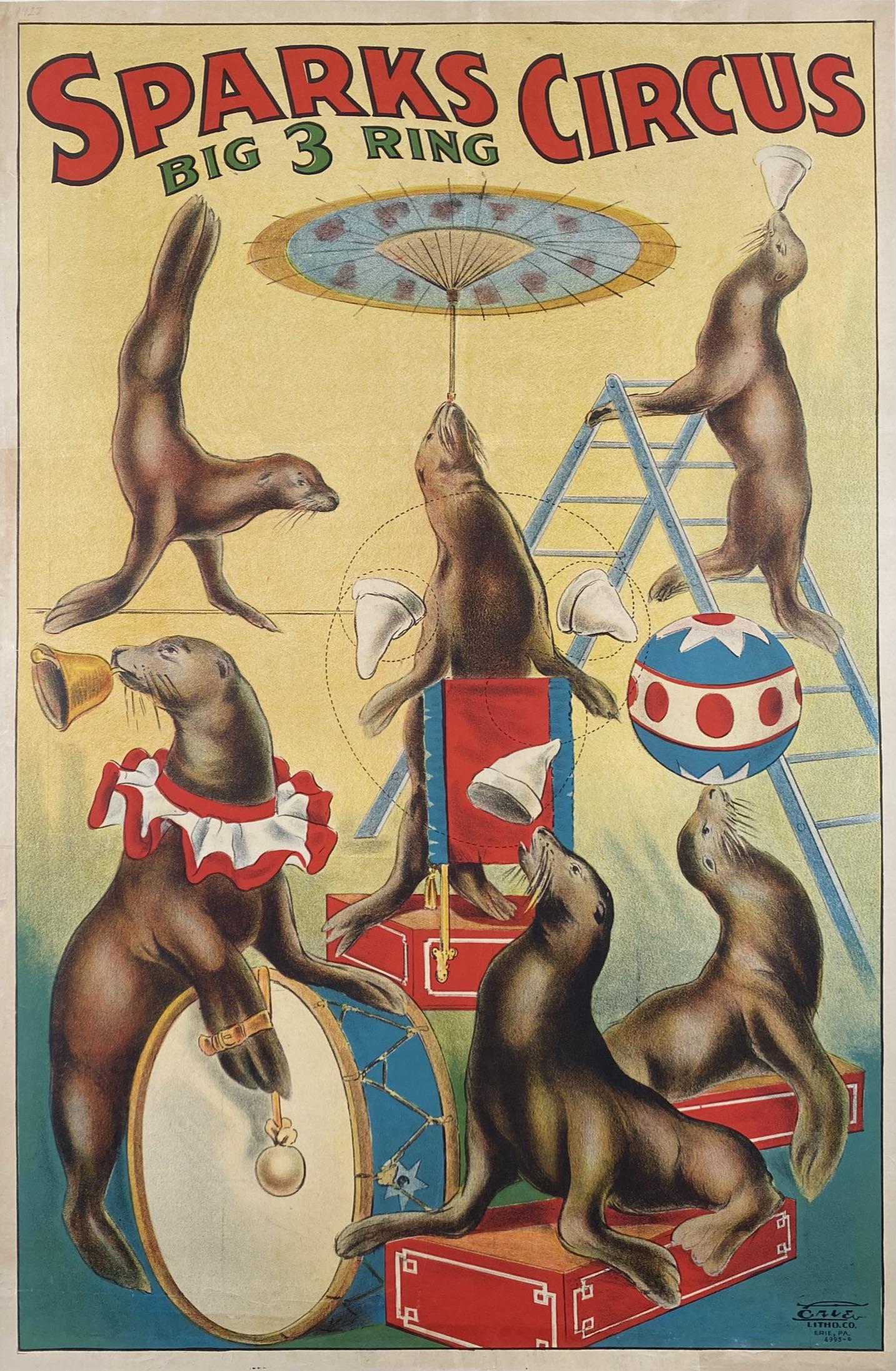 SPARKS BIG 3 RING CIRCUS POSTER (1 of 1)