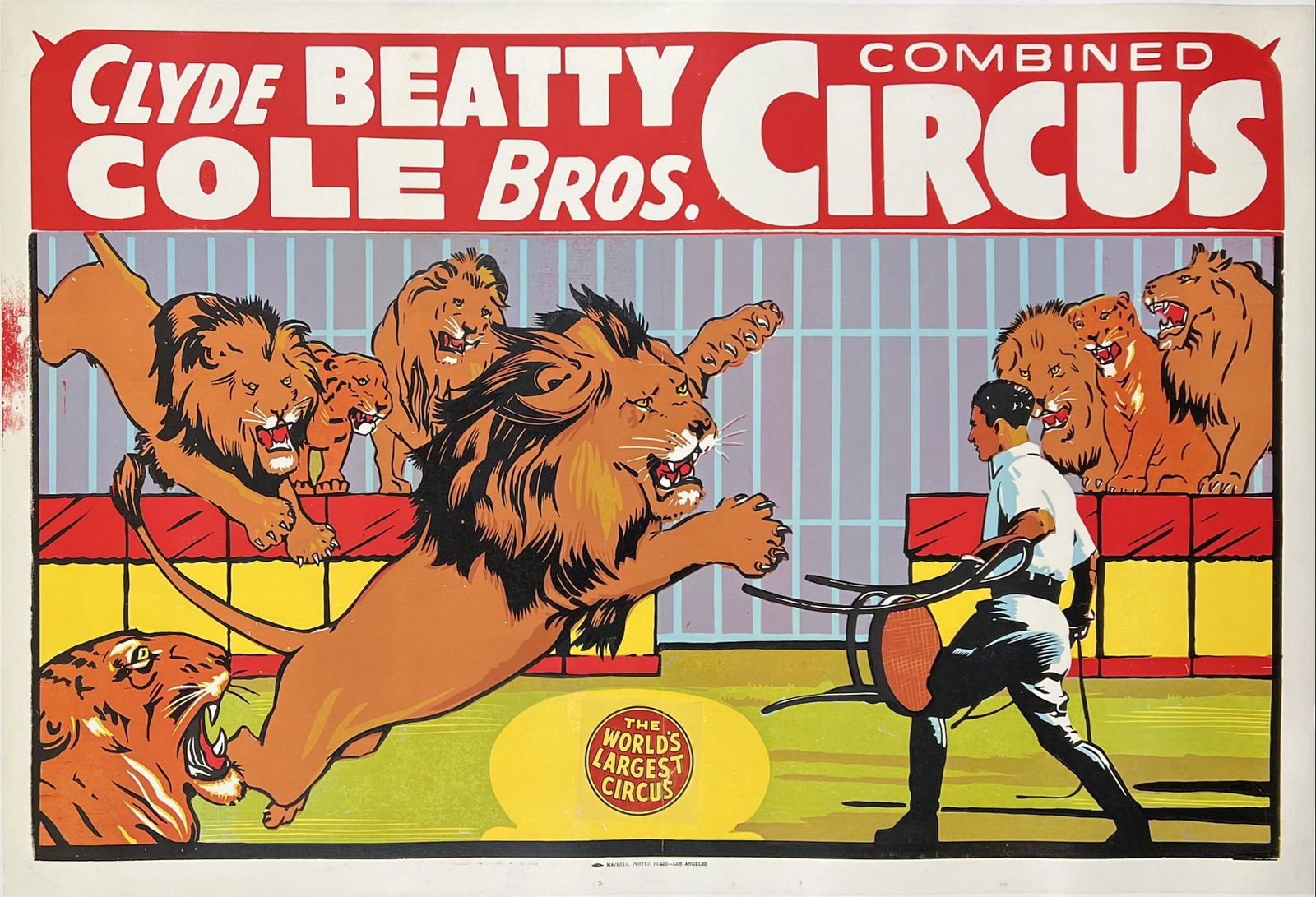 CLYDE BEATTY - COLE BROS. CIRCUS POSTER (1 of 1)