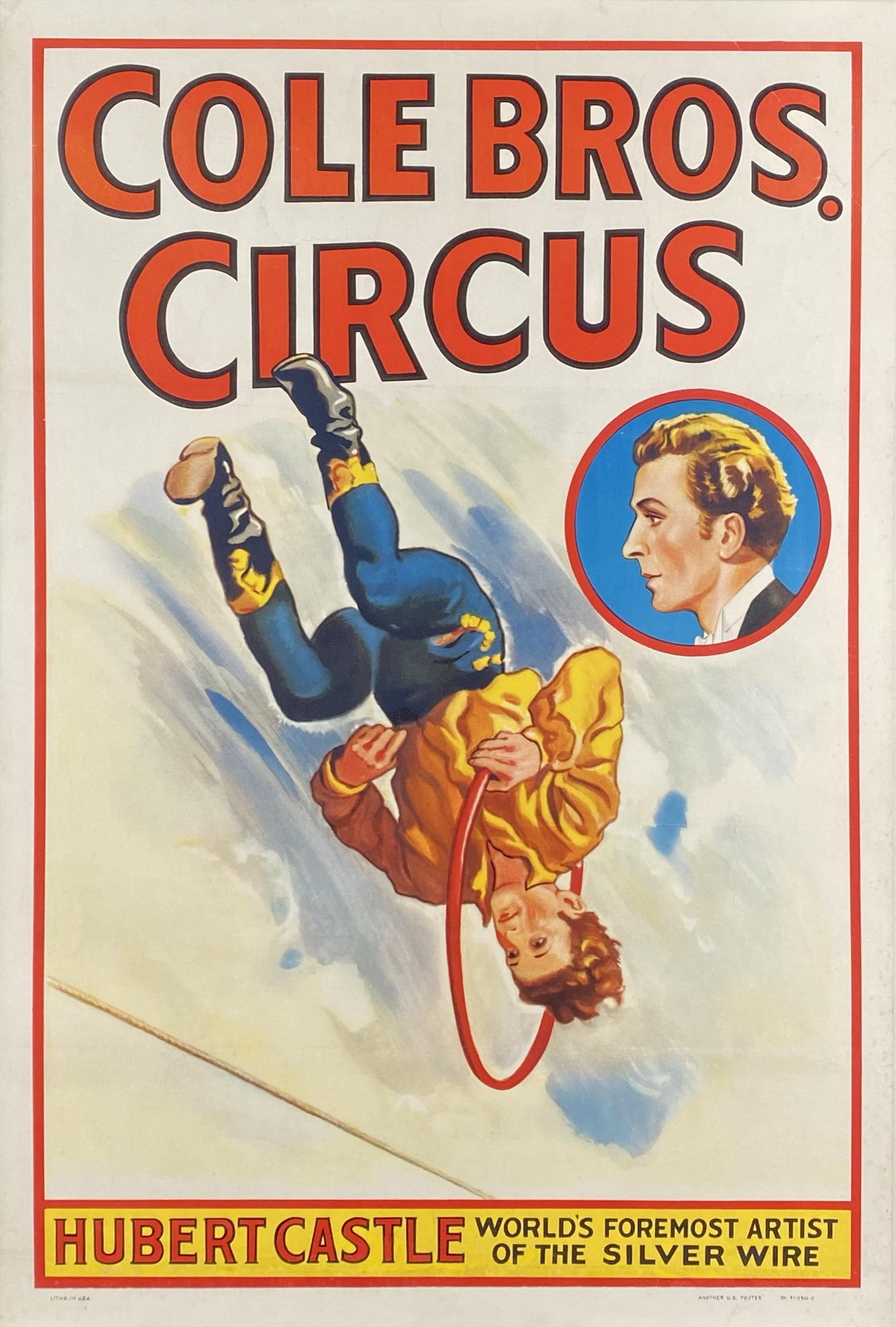 COLE BROS. CIRCUS POSTER - HUBERT CASTLE (1 of 1)