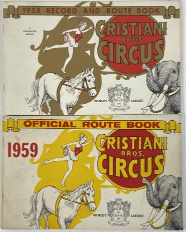 CRISTIANI BROS. CIRCUS ROUTE BOOKS (1 of 1)