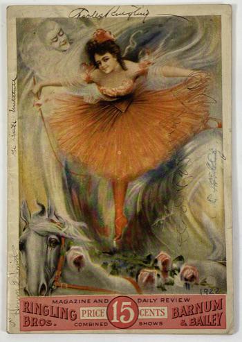 CHARLES RINGLING AUTOGRAPHED CIRCUS BOOKLET (1 of 1)