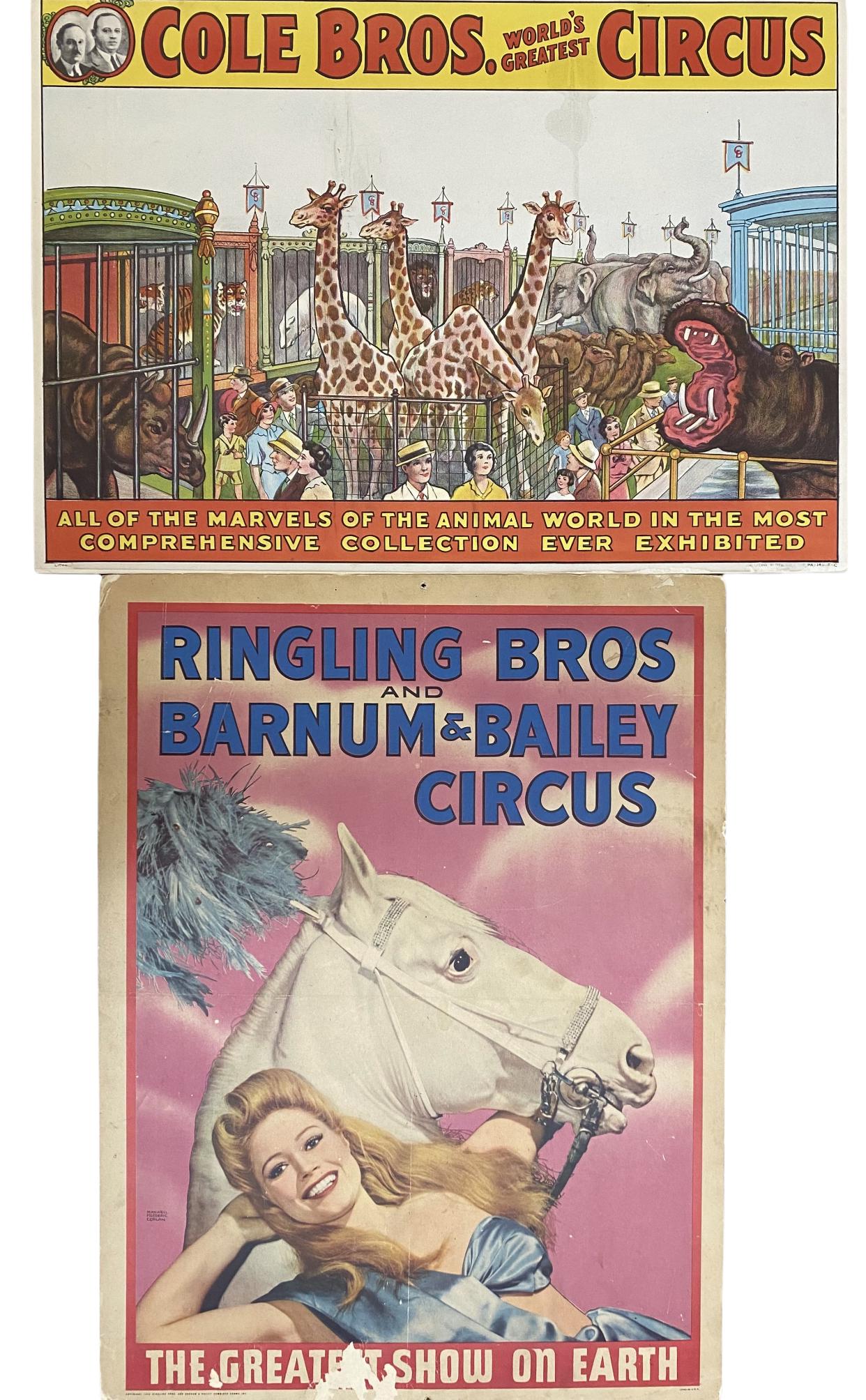 PAIR - VINTAGE CIRCUS POSTERS (1 of 3)