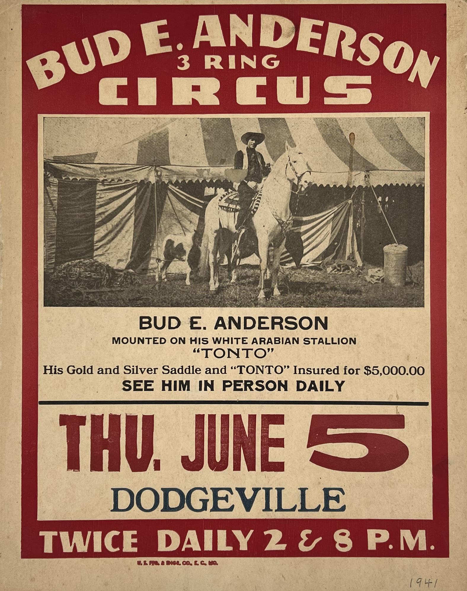 BUD E. ANDERSON CIRCUS COUNTER CARD (1 of 1)