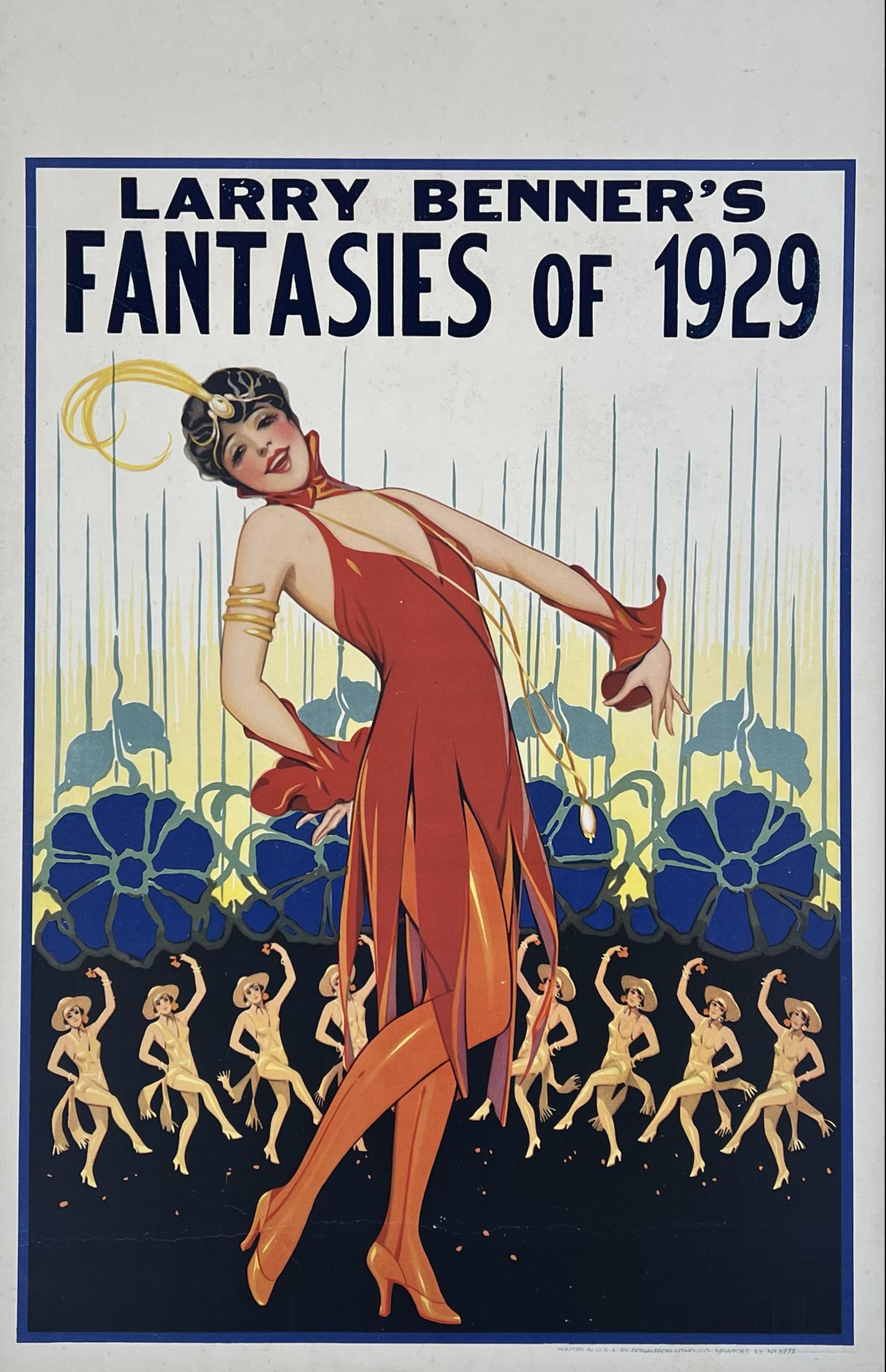 FANTASIES OF 1929 WINDOW CARD: LARRY BENNER'S FANTASIES OF 1929 WINDOW CARD. 14"X22"
