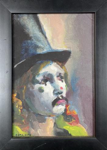 DIMINUTIVE PAITNING OF CLOWN (1 of 2)
