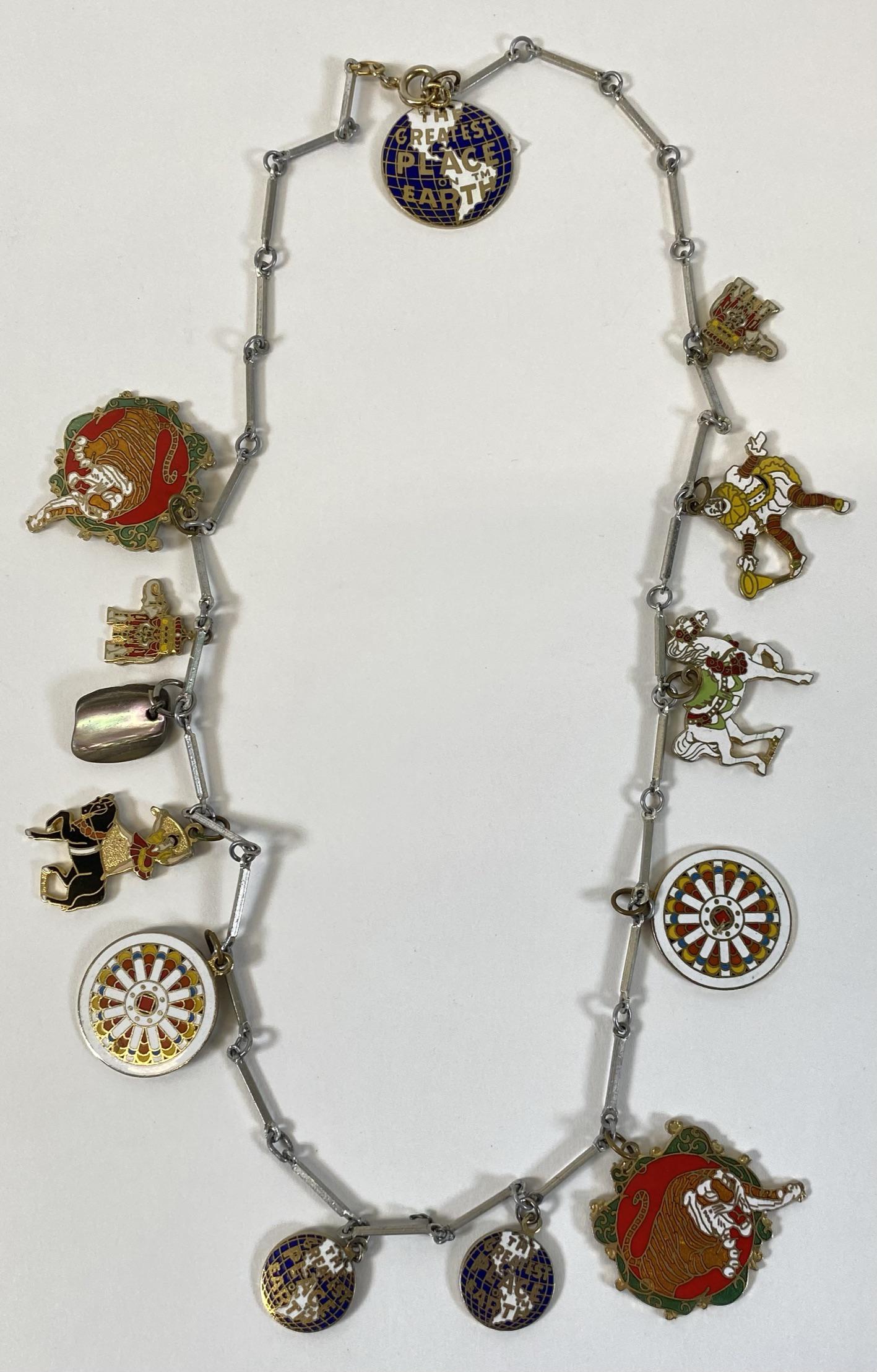BARBARA WOODCOCK CHARM NECKLACE: WOODCOCK FAMILY COLLECTION. NECKLACE WITH RBBB CHARMS.