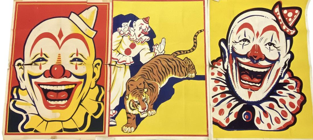 TRIO OF LARGE CIRCUS STOCK LITHOGRAPHS (1 of 1)