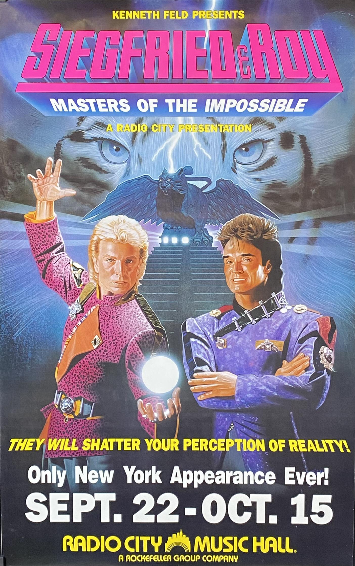 SIEGRFIRED & ROY MASTERS OF THE IMPOSSIBLE: ONE SHEET - RADIO MUSIC CITY HALL. 24.5"X38.5"
