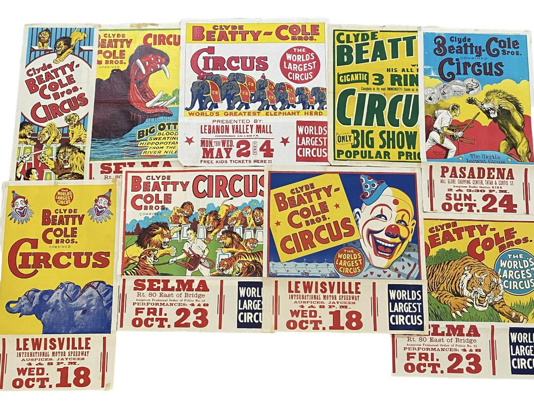 CLYDE BEATTY - COLE BROS. CIRCUS POSTERS (1 of 1)