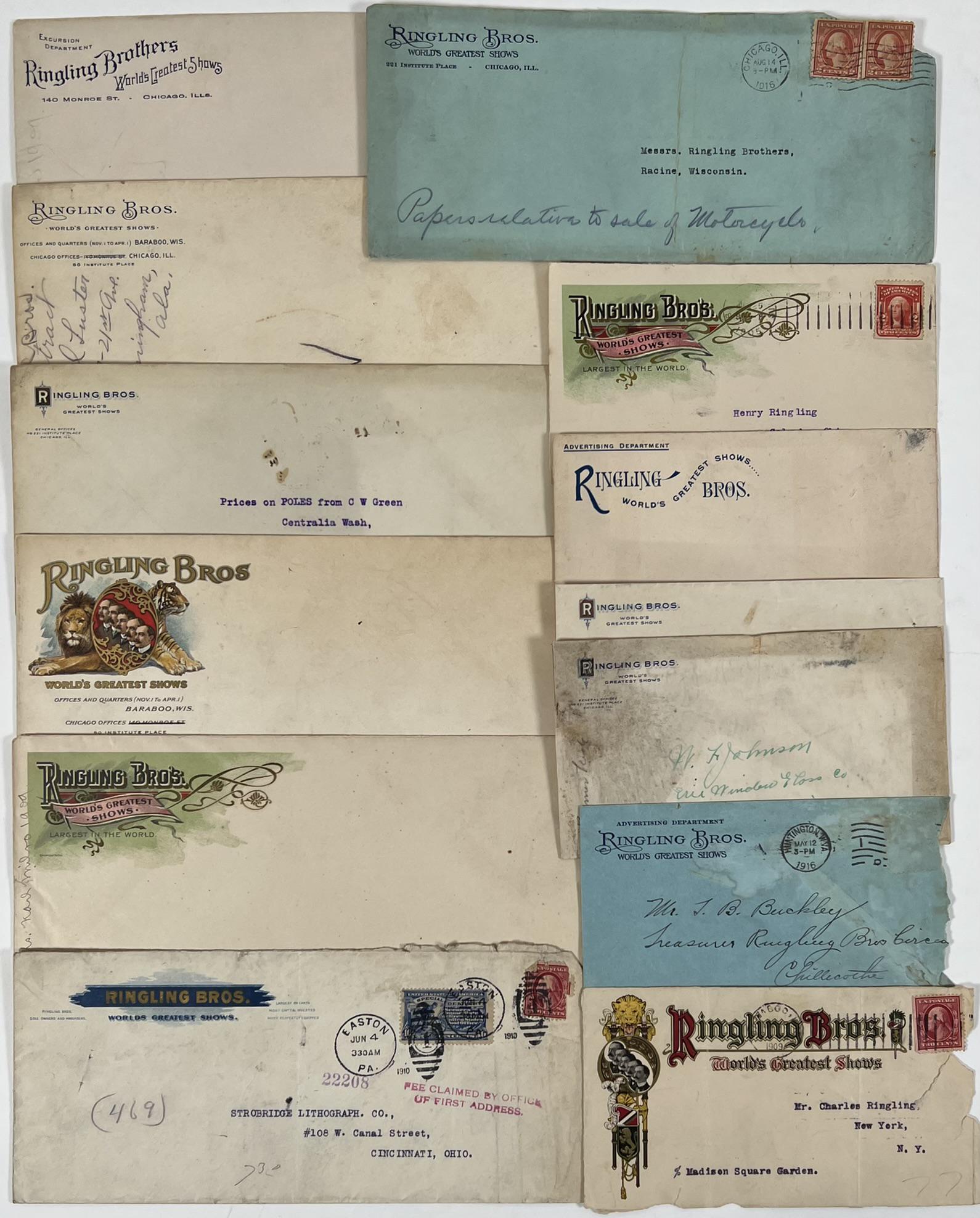 COLLECTION OF CIRCUS ENVELOPES (1 of 1)