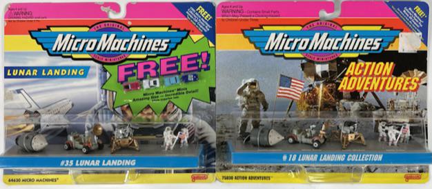 GALOOB MICRO MACHINES: NEW OLD STOCK MICRO MACHINES - ACTION ADVENTURES, LUNAR LANDING COLLECTION, ON CARD, 1995