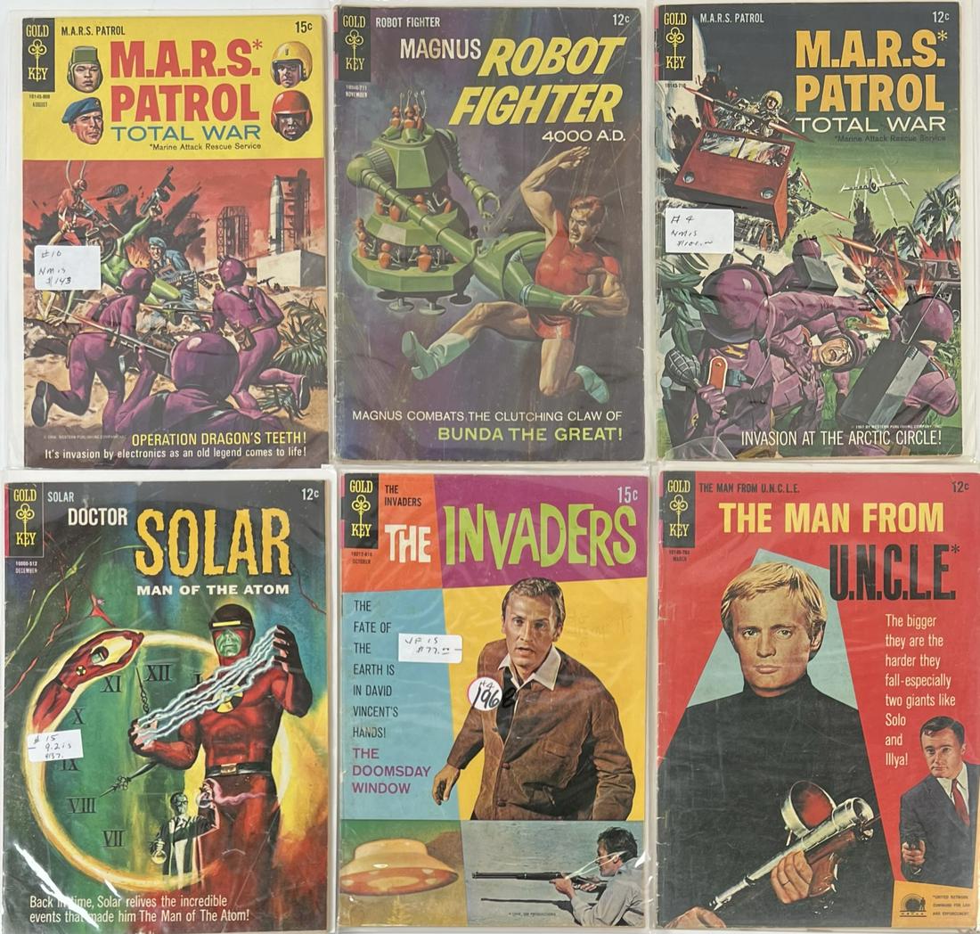 VINTAGE GOLD KEY COMIC BOOK COLLECTION: DOCTOR SOLAR, THE INVADERS, MARS PATROL, THE MAN FROM UNCLE, ROBOT FIGHTER.