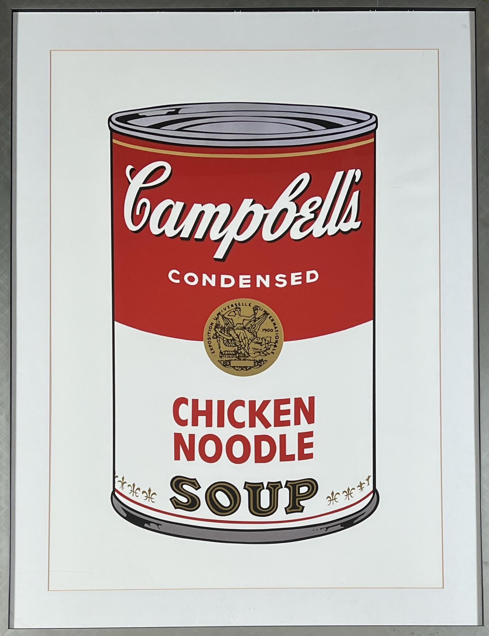 ANDY WARHOL CAMPBELL'S SOUP PRINT: NICELY FRAMED PRINT. 30.5"X40.5"