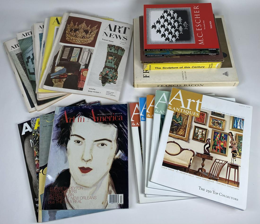 DESIGN AND ARTS BOOKS: M.C. ESCHER, FRIDA KAHLO, MODERN MASTERS, FRANCIS BAKON, ART & ANTIQUES