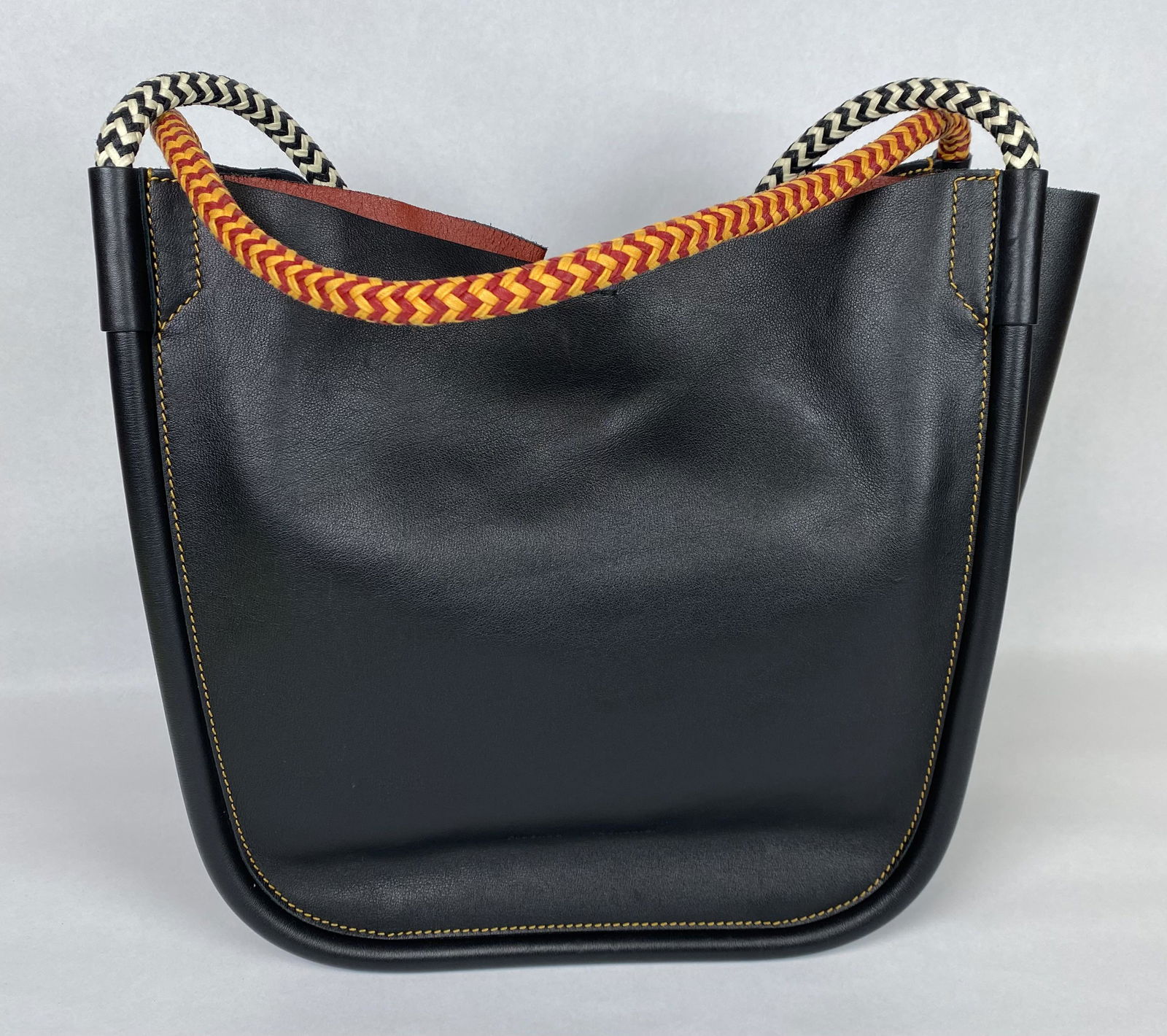 PROENZA SCHOULER LUX HANDBAG: LARGE TOTE, LUX ROPE HANDLE. DUST COVER. EXCELLENT. 12.3"H, 11"W, 9.25"DROP