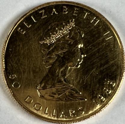 1983 CANADIAN MAPLE LEAF GOLD - ONE OUNCE (1 of 1)