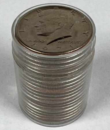 1971-D KENNEDY HALF DOLLAR ROLL - UNCIRCULATED (1 of 1)